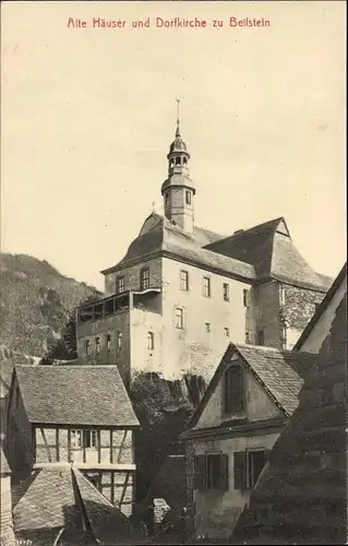 Ak Beilstein, Alte Häuser und Dorfkirche