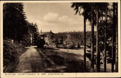 Ak Ilmenau Thüringen, Schöffenhaus, Waldstraße