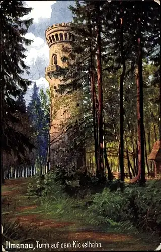 Ak Ilmenau in Thüringen, Turm auf dem Kickelhahn