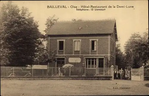 Ak Bailleval Oise, Hotel Restaurant de la Demi-Lune