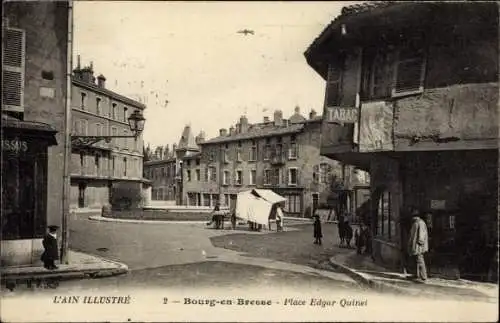 Ak Bourg en Bresse Ain, Place Edgar Quinet