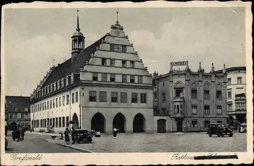 Ak Greifswald Mecklenburg Vorpommern, Rathaus