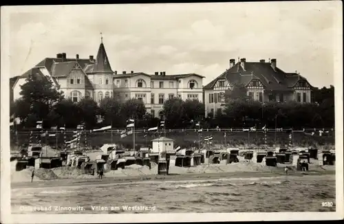 Ak Ostseebad Zinnowitz auf Usedom, Villen am Weststrand