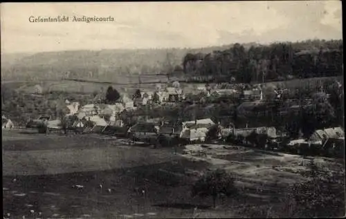 Ak Audignicourt Aisne, Gesamtansicht