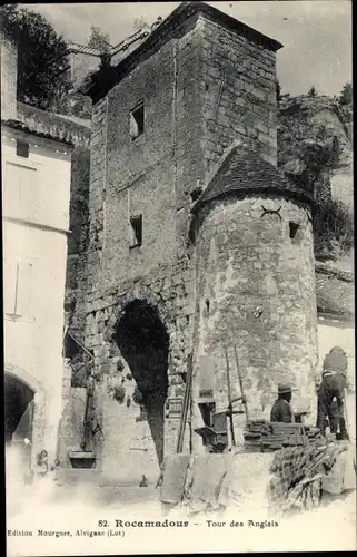 Ak Roc Amadour Rocamadour Lot, Tour des Anglais