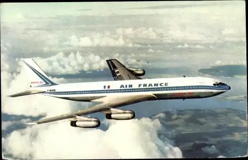 Ak Französisches Passagierflugzeug der Air France, Boeing 707 Intercontinental, F-BHSB