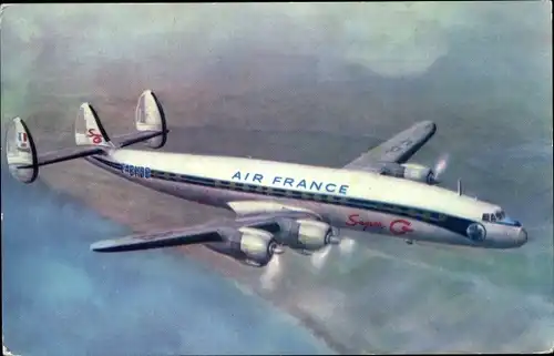 Ak Passagierflugzeug, Air France, Lockheed Super G Constellation