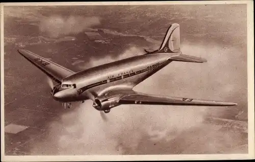 Ak Französisches Passagierflugzeug, Douglas DC 3, Air France, F BXB