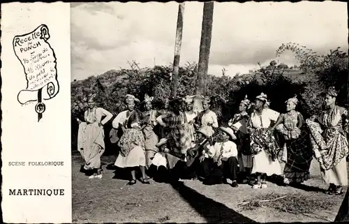 Ak Martinique, Scene folklorique, Folk scene