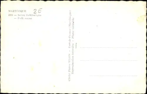Ak Martinique, Scene folklorique, Folk scene