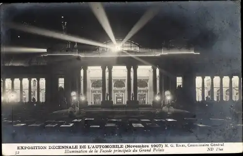 Ak Paris, Exposition Decennale de l'Automobile 1907, Grand Palais