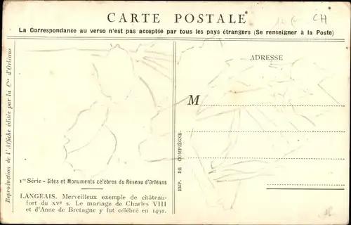 Künstler Ak Duval, C.,Langeais Indre et Loire, Chemin de Fer de Paris, Reklame, Circuits Automobiles