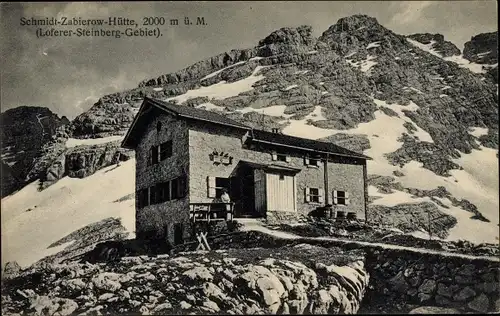 Ak Lofer in Salzburg, Von Schmidt Zabierow Hütte