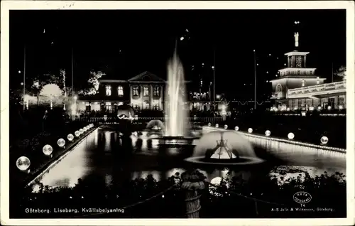 Ak Göteborg Schweden, Liseberg, Kvallsbelysning