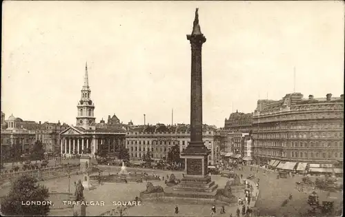 Ak London City England, Trafalgar Square