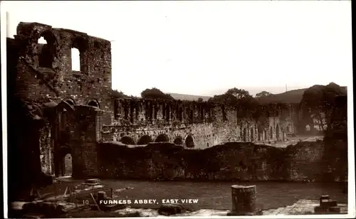 Ak Barrow in Furness Cumbria England, Furness Abbey