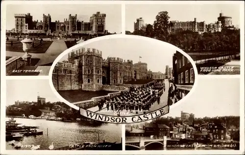 Ak Windsor Berkshire England, Windsor Castle, Guard leaving Windsor Castle