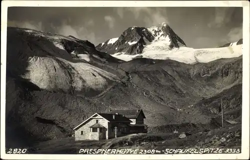 Ak Neustift im Stubaital in Tirol, Dresdner Hütte, Schaufelspitze