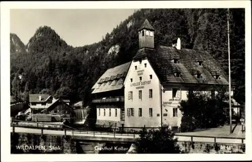 Foto Ak Wildalpen Steiermark, Blick zum Gasthof Koller