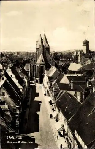 Foto Ak Delitzsch in Sachsen, Blick vom Breiten Turm