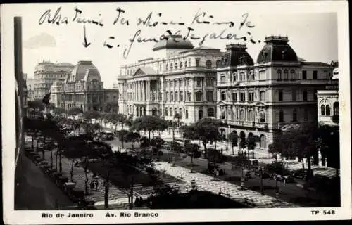 Ak Rio de Janeiro Brasilien, Av. Rio Branco