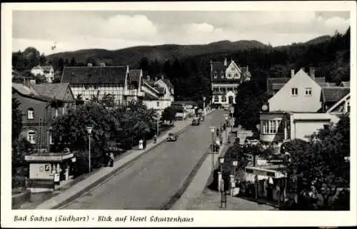 Ak Bad Sachsa im Harz, Blick auf Hotel Schützenhaus