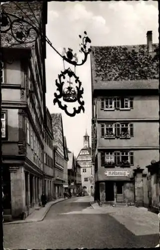Ak Öhringen im Hohenlohekreis Württemberg, Marktstraße, Rathaus, Handlung Hörnig