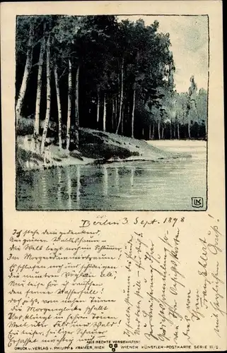 Künstler Ak Kainradl, Leo, Wiener Künstler Postkarte Serie III/2, Landschaft