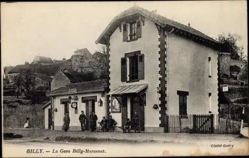 Ak Billy Allier, La Gare Billy-Marcenat