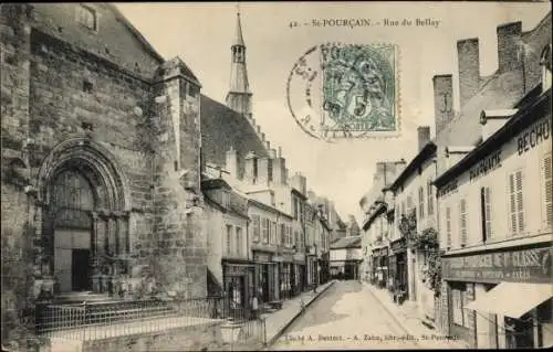 Ak Saint Pourçain Allier, Rue du Bellay