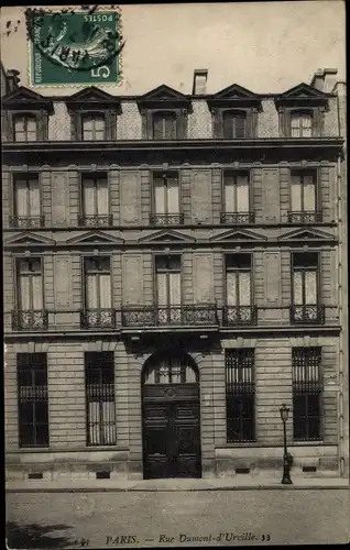 Ak Paris XVI. Arrondissement Passy, Rue Dumont d'Urville