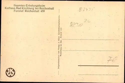 Ak Kirchberg Bad Reichenhall, Kurhaus, Speisesaal