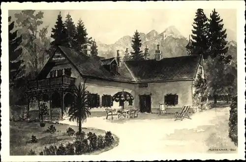 Ak Schönau am Königssee, Gasthof, Hausansicht