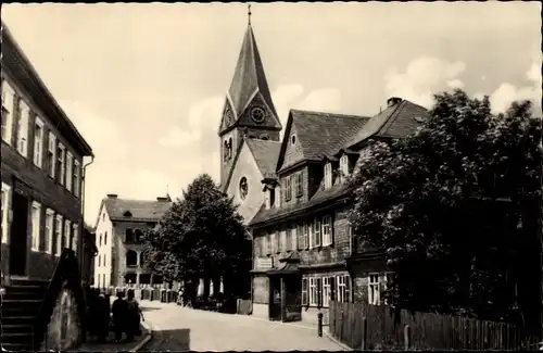 Ak Steinach im Thüringer Wald, Café Vaterland, Kirche