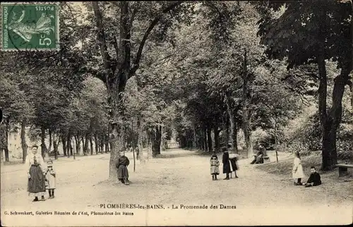 Ak Plombières les Bains Lothringen Vosges, La Promenade des Dames