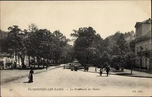 Ak Plombières les Bains Lothringen Vosges, La Promenade des Dames