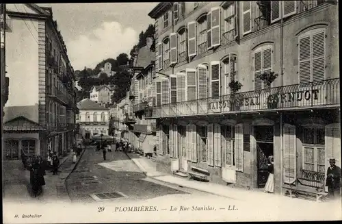 Ak Plombières les Bains Lothringen Vosges, La Rue Stanislas