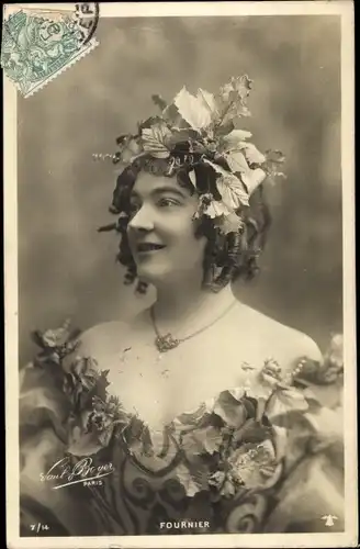 Ak Frauenportrait Schauspielerin Fournier