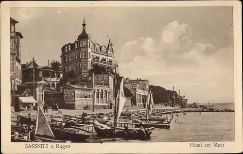 Ak Sassnitz auf Rügen, Hotel am Meer