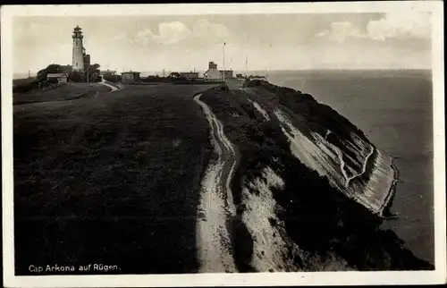 Ak Arkona Putgarten auf Rügen, Blick zum Leuchtturm