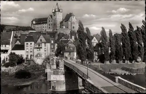 Ak Diez an der Lahn, Teilansicht mit Schloss