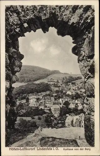 Ak Lindenfels im Odenwald, Kurhaus von der Burg