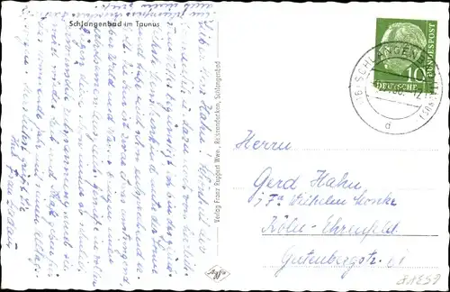 Ak Schlangenbad im Taunus, Luftbild vom Ort, Panorama