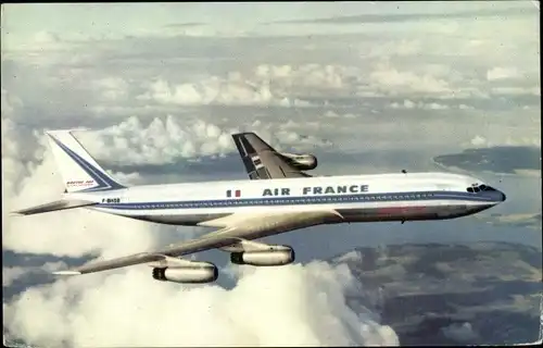 Ak Französisches Passagierflugzeug der Air France, Boeing 707 Intercontinental, F-BHSB