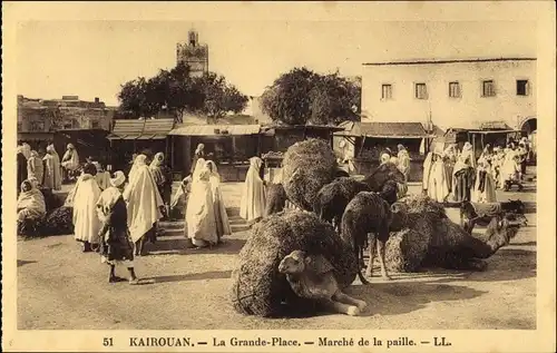 Ak Kairouan Tunesien, La Grande Place, Marche de la paille
