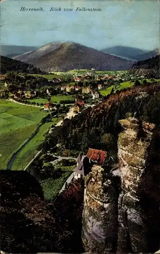 Ak Bad Herrenalb im Schwarzwald, Blick vom Falkenstein