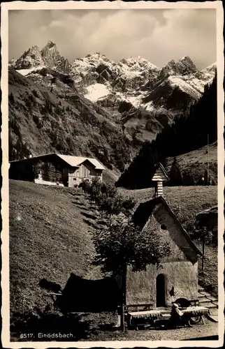 Ak Oberstdorf im Oberallgäu Schwaben, Einödsbach, Kapelle, Alpenblick