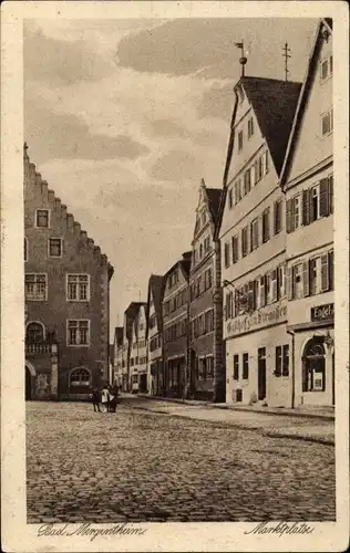 Ak Bad Mergentheim in Tauberfranken, Marktplatz, Gasthof zum Straßen