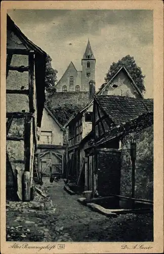 Ak Zwingenberg an der Bergstraße Südhessen, Ansicht von einem alten Bauerngehöft