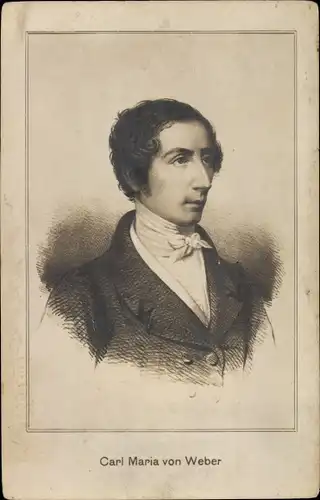 Ak Komponist Carl Maria von Weber, Portrait